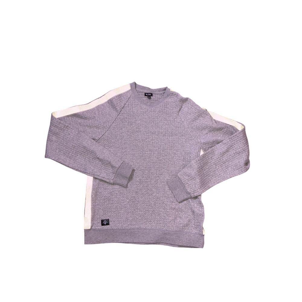 LRG Reflective Crewneck Sweatshirt Men’s Small Grey Textured Y2K Streetwear